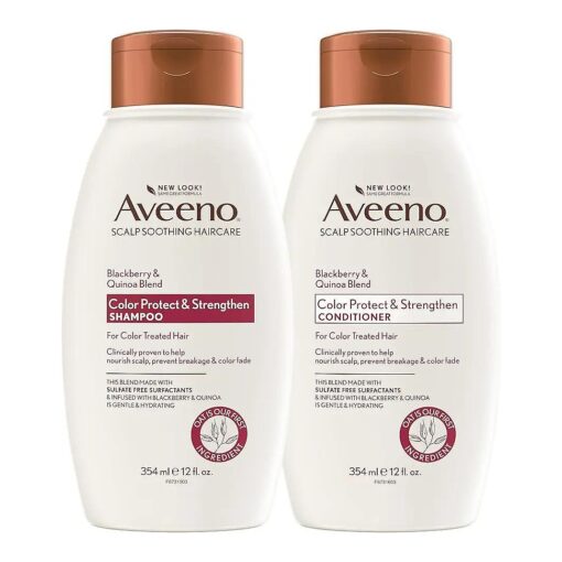 Aveeno Color Protect & Strengthen+ Blackberry & Quinoa Conditioner ( 12 Fl Oz ) Color Protect Strengthen+ Blackberry Quinoa Shampoo, Fresh, 12 Fl Oz