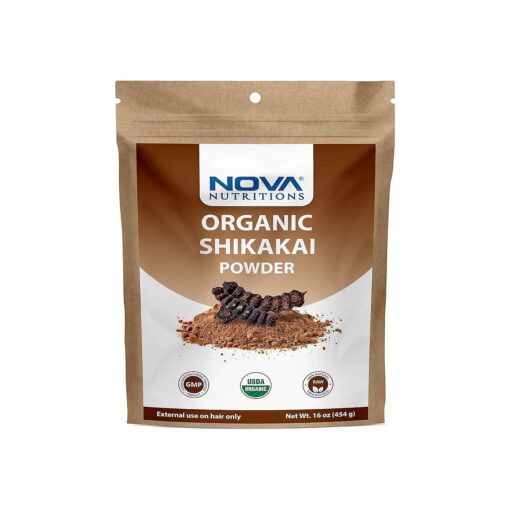 Nova Nutritions Certified Organic Shikakai Powder 16 OZ ( 454 Gram ) - Natural Hair Cleanser & Conditioner