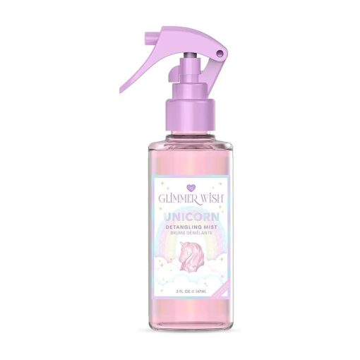 Unicorn Hair Detangling Mist, Vanilla Cotton Candy Scent Kids Detangler Spray, Coconut and Macadamia Oil for Hair Tangles, No Harsh Chemicals, 5 Fl Oz