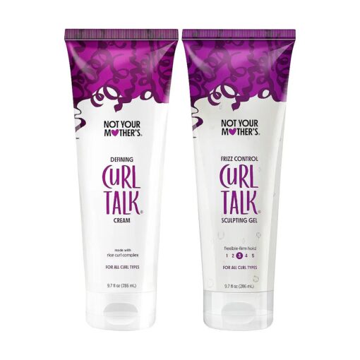 Not Your Mother 's Curl Talk Frizz Control Sculpting Gel & Defining Cream ( 2-Pack ) - 9.7 fl oz - Formulated with Rice Curl Complex - All Curl Types