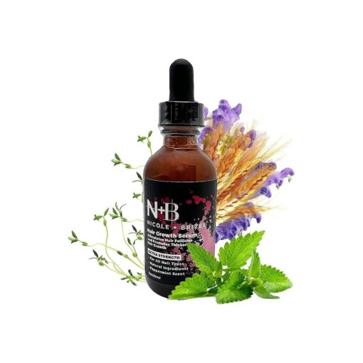 N+B Hair Growth Serum - Helps Promote Thicker, Fuller, & Healthier Hair w/Biotin, Natural-Based Formula, Helps Prevent Hair Fall & Thinning, For Women In All Hair Types - 2oz .