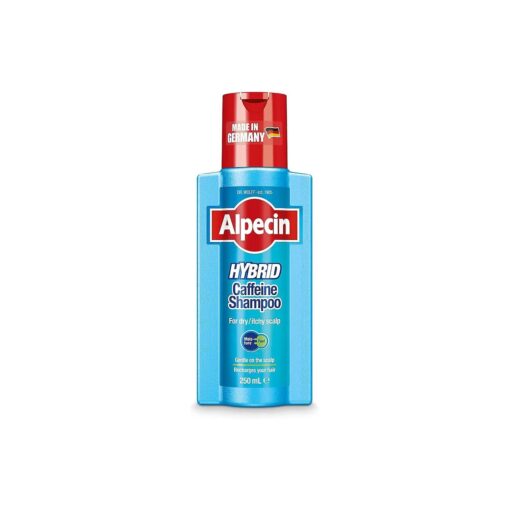 Alpecin Hybrid Caffeine Shampoo for Men with Dry, Itchy, Sensitive Scalps Moisturizes Thinning Hair Natural Hair Growth, 8.45 fl, oz .