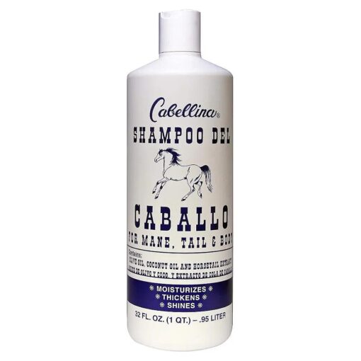 Cabellina Shampoo Del Caballo, with Horsetail Plant Extract, Provides Volume and Shine to your hair, 32 FL Oz, Bottle