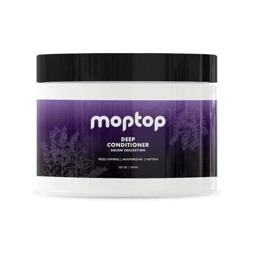 MopTop Salon Deep Conditioner, Hair Mask For All Hair Types, Hair Repair Cream, Intense Hydration For Dry, Damaged & Frizzy Curls, Paraben Free & Silicone Free