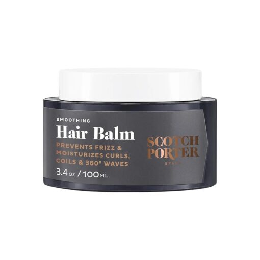 Scotch Porter Smoothing Hair Balm for Men | Instantly Controls, Moisturizes, Defines & Adds Shine | Free of Parabens, Sulfates & Silicones | Vegan | 3.4oz