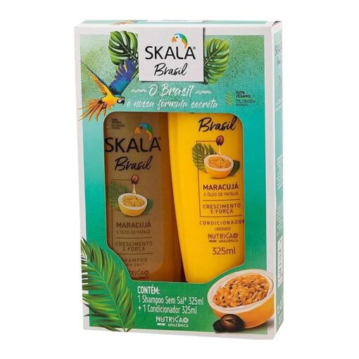 Skala - Linha Brasil - Kit Maracuja e Oleo De Pataua Shampoo e Condicionador ( 2 x 325 Ml ) - ( Brazil Collection - Passion Fruit and Pataua Oil Shampoo & Conditioner Set ( 2 x 11 Fl Oz ) )