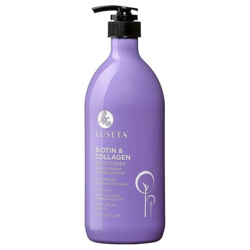 Luseta Biotin & Collagen Conditioner Thickening for Hair Loss & Fast Hair Growth - Infused with Argan Oil to Repair Damaged Dry Hair - Sulfate Free Paraben Free 33.8oz