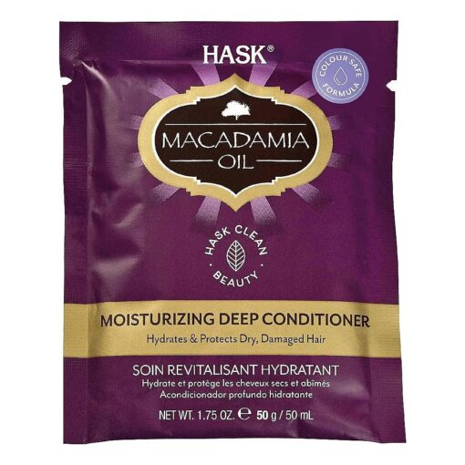 Hask Macadamia Oil Moisturizing Deep Conditioning Treatment Packet, 1.75 Ounce