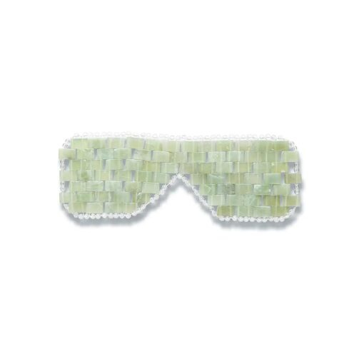 Alana Mitchell Jade Eye Mask - Weighted Eye Mask to Eliminate Wrinkles, Puffiness, & Irritation - Headache and Migraine Relief Mask - 100 % Real Jade Stone Beads for Hot & Cold Anti Aging Therapy