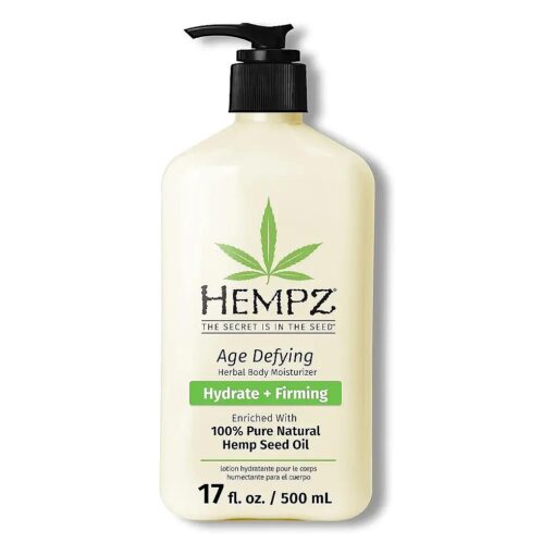 Hempz Age-Defy Body and Hand Lotion for Dry Skin, for Cracked Skin, Quick Absorption, Large 17 oz