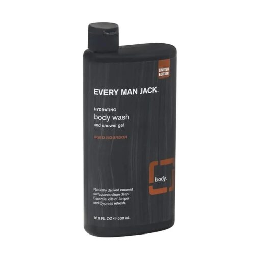 Every Man Jack, Body Wash and Shower Gel, Hydrating, Aged Bourbon, 16.9 Ounce