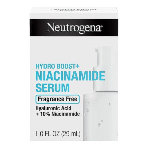 Neutrogena Hydro Boost + Niacinamide Serum for Face with Hyaluronic Acid & Vitamin B3, Multi-Action Face Serum to Hydrate & Improve Skin Complexion & Refine Look of Pores, Fragrance Free, 1 oz