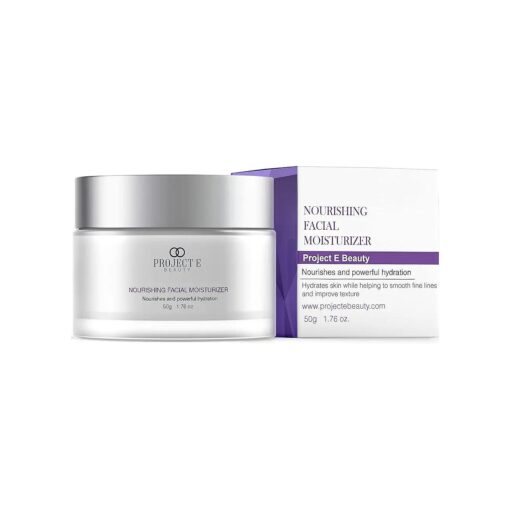 Project E Beauty Nourishing Facial Moisturizer Anti-Aging Skincare| Daily Hydration | For Face And Neck | Smooths & Softens Skin | Reduces Wrinkles & Fine Lines | For Day & Night Use | 50g