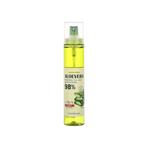 [ FROMNATURE ] Aloe Vera 98 %" Moisture Soothing Gel Mist" - 4.06 fl oz, ( 120 ml ) [ Parebens FREE/Benzophenone FREE/Animal Oil FREE/Mineral Oil FREE ]