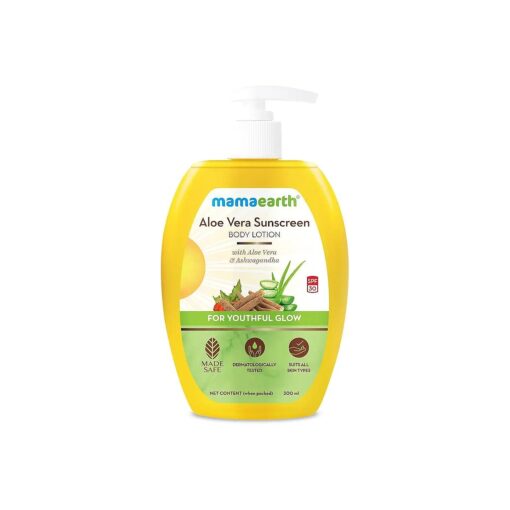 Aloe Vera Sunscreen Body Lotion SPF 30 - With Aloe Vera & Ashwagandha For a Youthful Glow - 300 ml