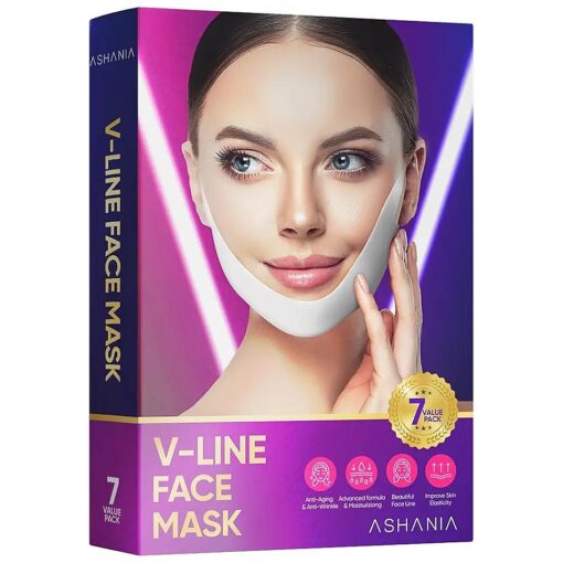 Double Chin Mask V Line Making Face Mask Double Chin Face Strap Anti-Aging and Anti-Wrinkle Face Mask 7 Pieces