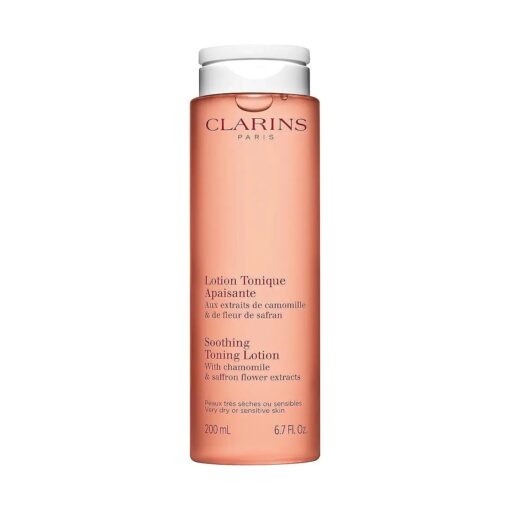 Clarins Soothing Toning Lotion | Soft, Soothed and Comforted Skin After 14 Days * | Cleanses, Tones, Hydrates, Soothes and Balances Skin 's Microbiota | Alcohol-Free | Camomile Extract