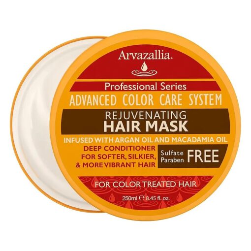 Arvazallia Rejuvenating Hair Mask and Deep Conditioner For Color Treated Hair with Argan Oil and Macadamia Oil Sulfate Free & Paraben Free