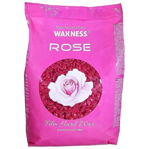 Wax Necessities Waxness Film Hard Wax Rose 2.2 Pound