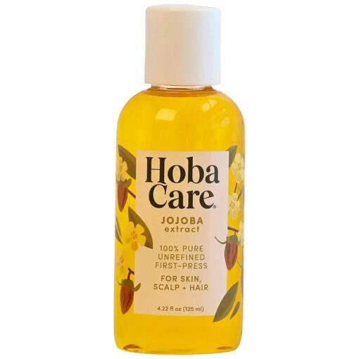 Jojoba Oil - 100 % Pure, Unrefined Jojoba Oil Cold Pressed for Scalp & Nails - Moisturizing Body Oil for Dry Skin - Natural Jojoba Oil for Hair & Beard Care, Women & Kids ( 4.22 fl oz )