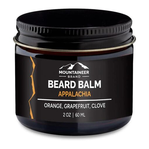 Mountaineer Brand Beard Balm for Men | All Natural Leave-In Conditioner to Moisturize Dry Itchy Skin | Beard Butter Hydrates, Softens Hair | Adds Shine | Appalachia ( Citrus & Spice ) Scent 2oz