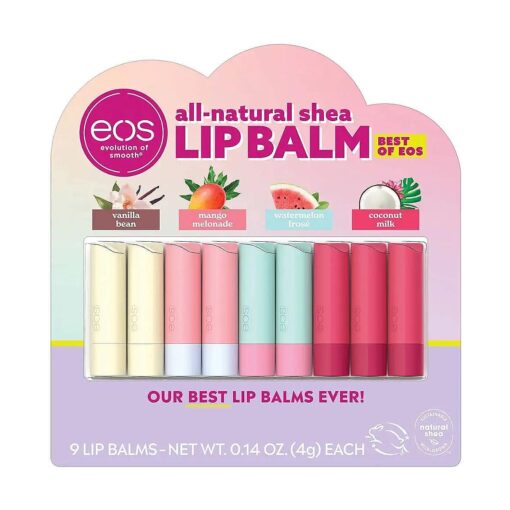 eos Best of eos Lip Balm, 9 Sticks 0.14 Ounce ( Pack of 9 )