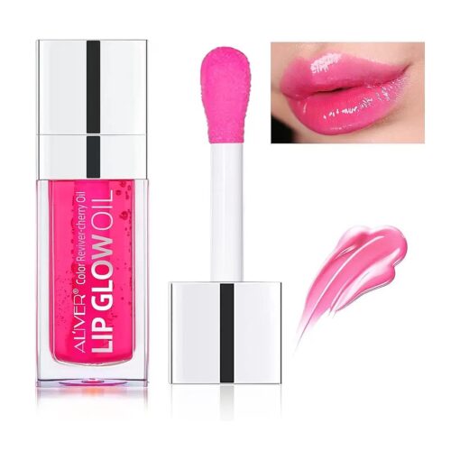 Plumping Lip Oil, Hydrating Lip Oil Plumping Lip Tint Moisturizing Lip Gloss, Nourishing Lip Glow Oil Lip Care, Transparent Lip Balm Care Stick Nourishing Repairing Non-sticky ( 05 # Pink )