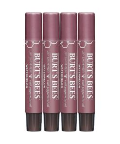 Burt 's Bees Shimmer Lip Tint Set, Tinted Lip Balm Stick, Moisturizing for All Day Hydration with Natural Origin Glowy Pigmented Finish & Buildable Color, Watermelon ( 4-Pack )