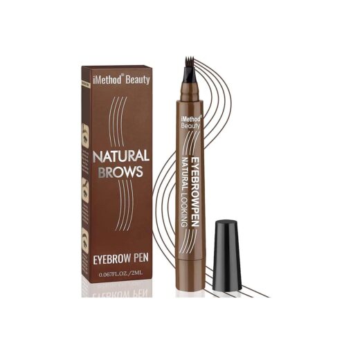 iMethod Eyebrow Pen - Upgrade Eyebrow TattooPen, Eyebrow Makeup, Long Lasting, Waterproof and Smudge-proof, Dark Brown