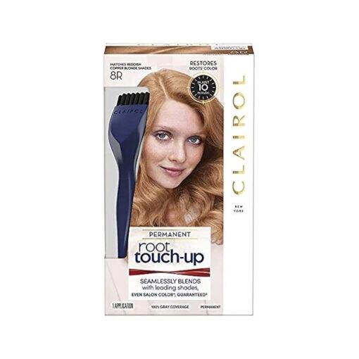 Root Touch-Up by Nice'n Easy Permanent Hair Dye, 8R Reddish Copper Blonde Hair Color, 2 Count