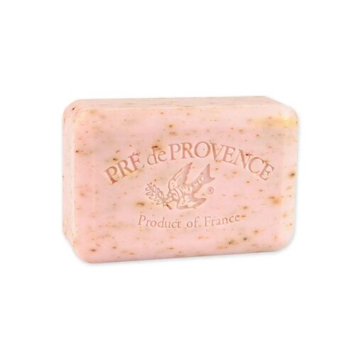 Pre de Provence Artisanal Soap Bar, Enriched with Organic Shea Butter, Natural French Skincare, Quad Milled for Rich Smooth Lather, Rose Petal, 8.8 Ounce