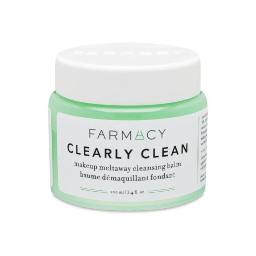 Farmacy Makeup Remover Cleansing Balm - Clearly Clean Fragrance-Free Makeup Melting Balm - Great Balm Cleanser for Sensitive Skin ( 3.4 Fl Oz )