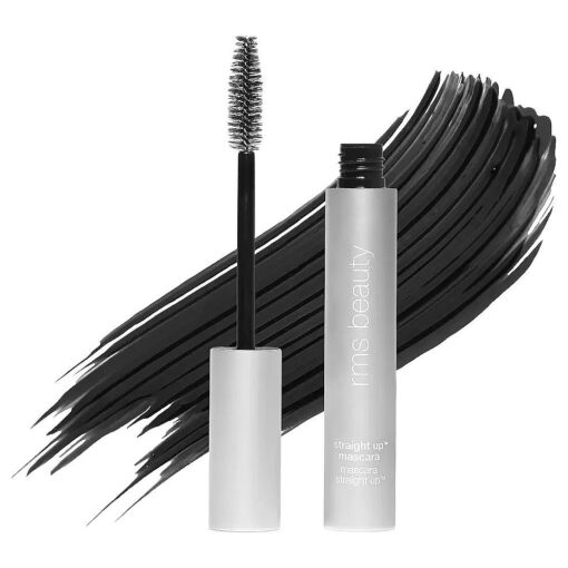 RMS Beauty Straight Up Volumizing Peptide Mascara - Black Mascara, Mascara Black Volume and Length, Eye Makeup Voluminous Mascara Make Up, Volumizing & Lengthening Mascara, Top & Bottom Lash Mascara