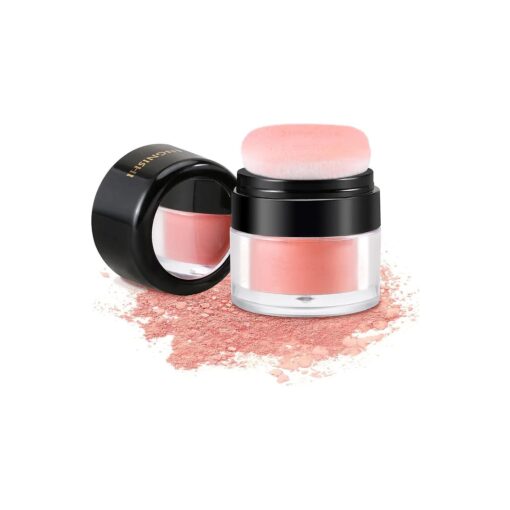 Boobeen Loose Blush Powder Air Cushion Blush, Natural Blusher Matte Face Blush for Cheeks, Highly Pigmented Blush Makeup Easy to Blend Long-lasting Single Color Blush