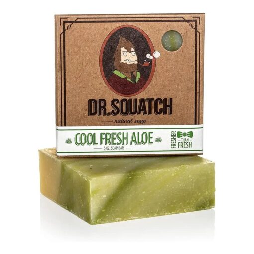 Dr. Squatch All Natural Bar Soap for Men with Zero Grit, Cool Fresh Aloe