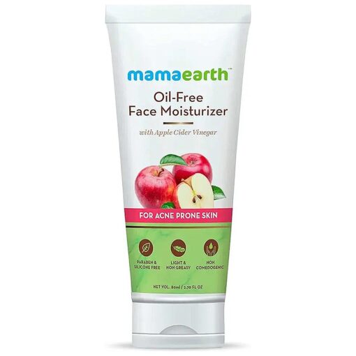 Mamaearth Oil-Free Moisturizer | with Apple Cider Vinegar | Natural & Organic Daily Facial Moisturizing Cream | for Acne Prone Skin | 2.71 Fl Oz ( 80ml )