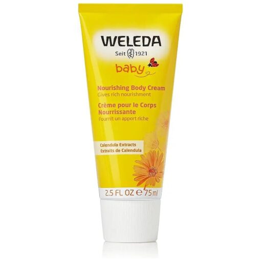 Weleda Baby Calendula Nourishing Body Cream, 2.5 Fluid Ounce, Plant Rich Moisturizer with Calendula and Lanolin