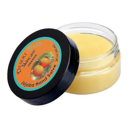 Orange Hand Salve with over 50 % Jojoba Oil, 100 % Natural with Beeswax and Avocado Oil, Naturally Moisturizing ( 2 oz/60 gm )