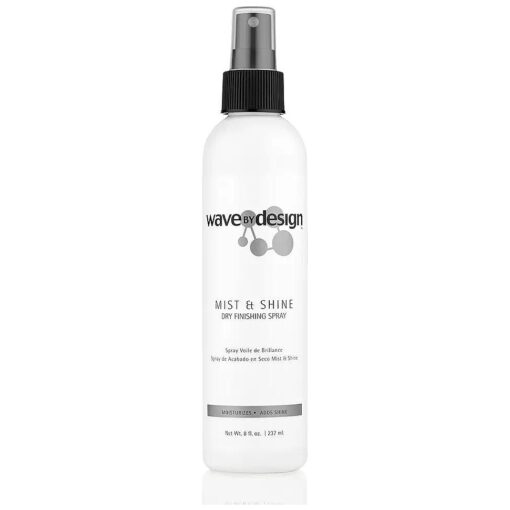 Design Essentials Wave By Design Mist & Shine Dry Finishing Spray - Moisturizes & Add Shine - 8 Oz