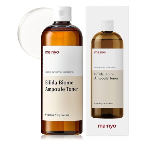 MANYO FACTORY Bifida Biome Ampoule Toner 13.5 fl oz ( 400ml ) Moisturizing Toner for Face, 5-types-of Hyaluronic Acid, Daily Firmness, Korean Skincare for Women and Men