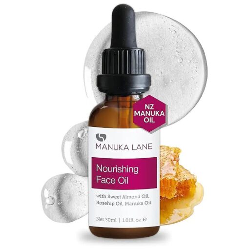 Manuka Lane Nourishing Face Oil, with Sweet Almond Oil, Rosehip and Manuka Oil Results for Soothe and Moisturise Your Face