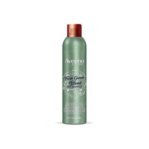 Aveeno Fresh Greens Blend Sulfate-Free Dry Shampoo Spray with Rosemary, Peppermint & Cucumber to Thicken & Nourish, Volumizing Dry Shampoo for Thin or Fine Hair, Paraben & Dye-Free