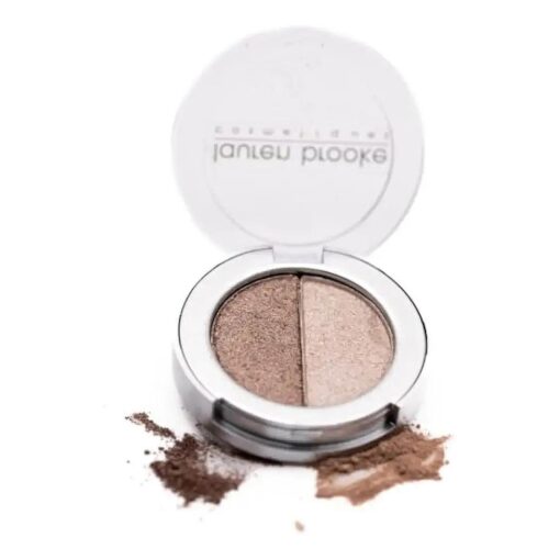 Lauren Brooke Cosmetiques Pressed Eyeshadow Duos, Natural, Organic Makeup ( Cappuccino/Pearl )