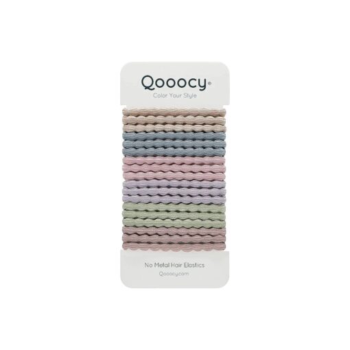 Hair Ties Natural Peanuts 18 Pcs, Hair Accessories for Women Perfect for Long Lasting Braids, Ponytails, Smoky Purple