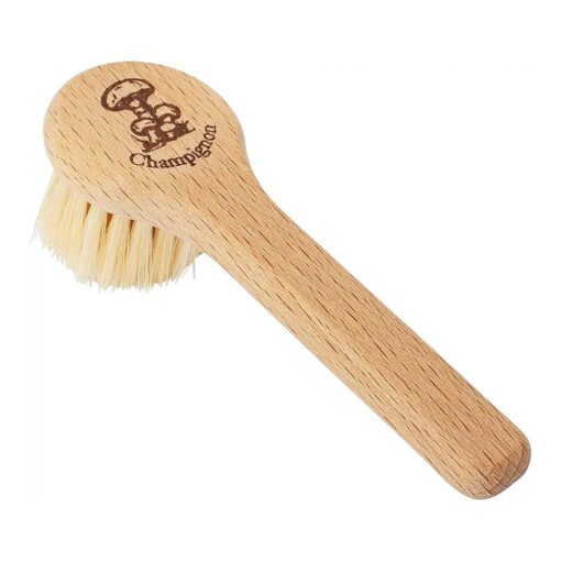 Natural Pig Bristle Mushroom Brush with Beechwood Handle, Gently and Thoroughly Cleans Mushrooms Without Water, 5 inches, Made in Germany