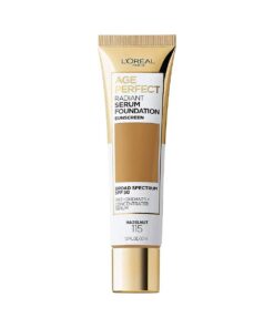 L'Oreal Paris Age Perfect Radiant Serum Foundation with SPF 50, Hazelnut, 1 Ounce