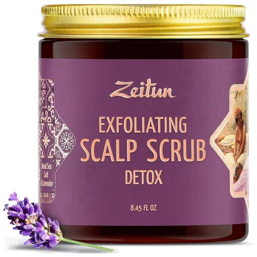 Hair Mask Itchy Scalp Exfoliating Treatment | Deep Conditioning Hair Treatment | Scalp Scrub for Dry & Damaged Hair | Hair Growth & Repair Anti Hair Loss | Dead Sea Salt, Lavender, Shea Butter