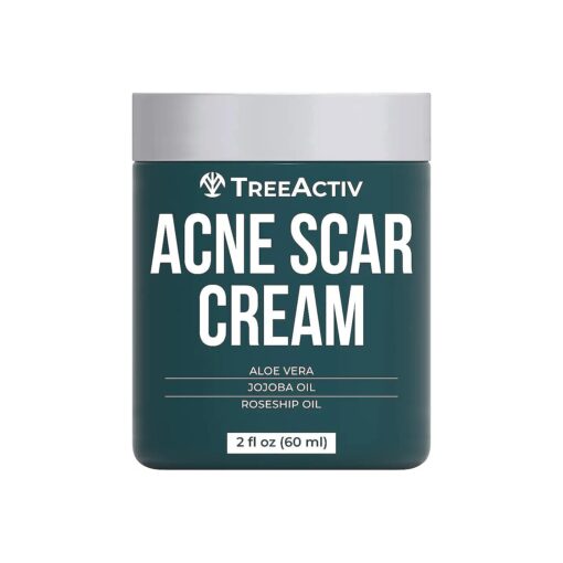 TreeActiv Acne Scar Cream, 2 fl oz, Acne Scar Treatment for Face, Stretch Marks, and Body Scars, Acne Scar Removal Cream for Body, Acne Scar Remover for Cuts and Burns, For All Skin Types, 500+ Uses