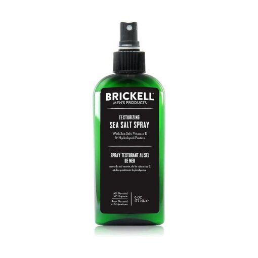 Brickell Men 's Texturizing Sea Salt Spray for Men, Natural & Organic, Alcohol-Free, Lifts and Texturizes Hair for a Beach or Surfer Hair Style, 6 Ounce