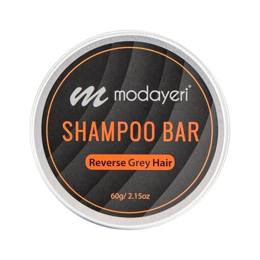 Reverse Grey Hair Shampoo Bar - Moisturizer, Extra Strength Refreshing Scalp, Gray Hair Coverage, Darkening, Natural Solid Shampoo, for Women and Men, Restore Shiny Hair, Paraben Free, 2.15 Oz